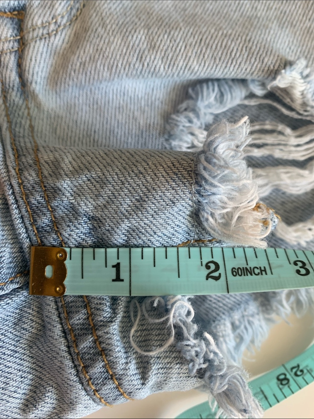 PacSun Light Wash Distressed Denim Cutoff Shorts - Picture 5 of 7